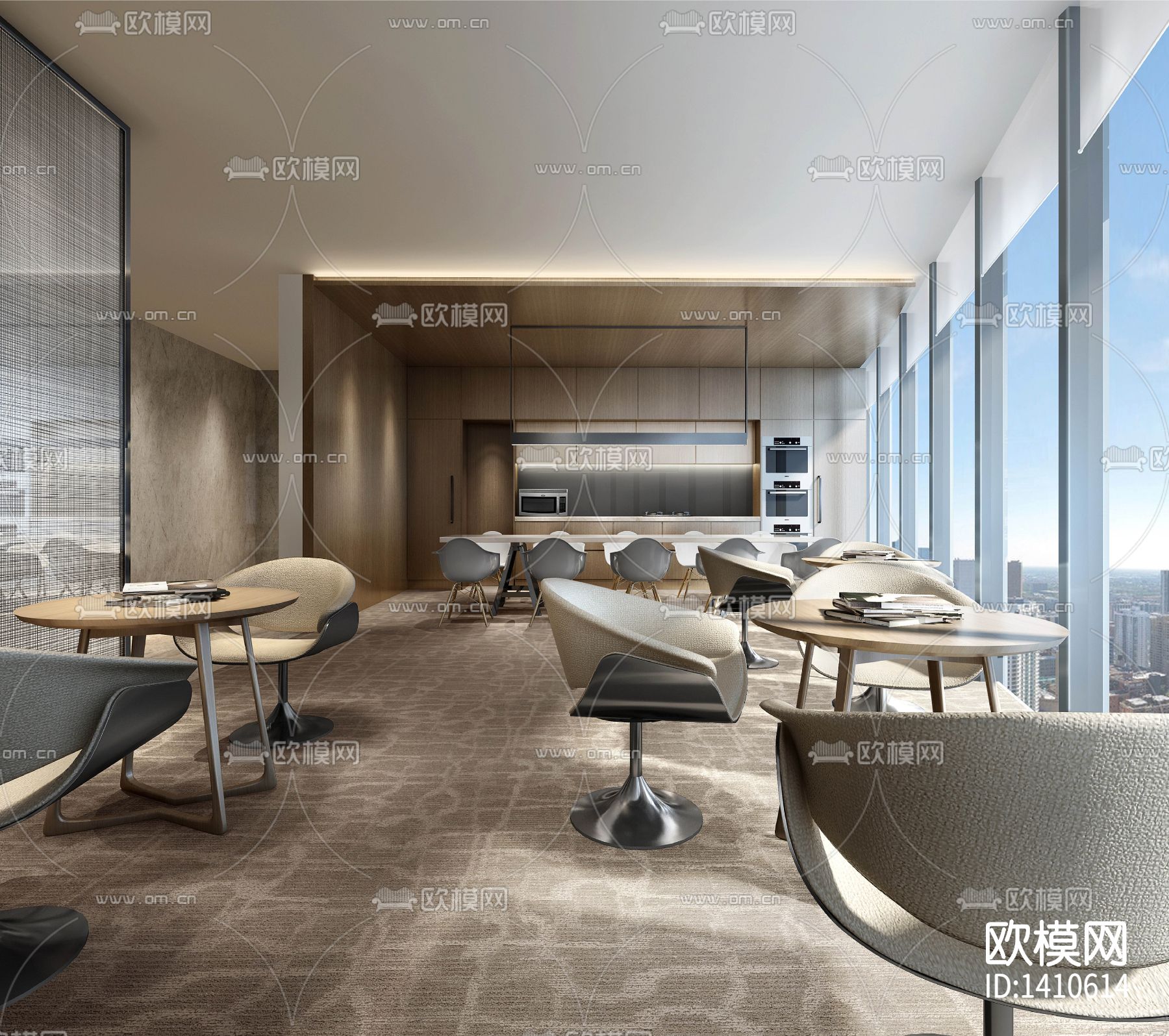 CCD-深圳大涌华润办公室cad施工图下载（渲染图8）