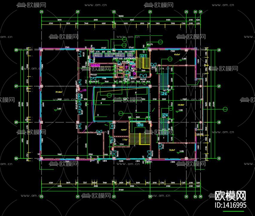 新中式会所建筑外观cad施工图