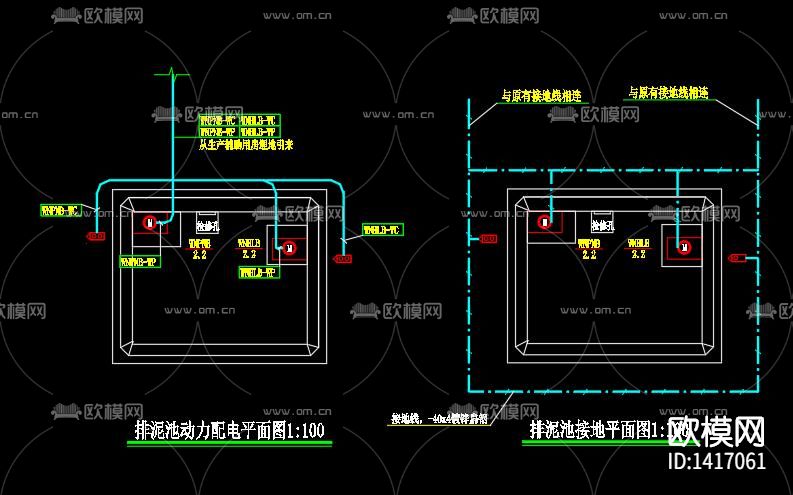 水厂电气cad施工图下载（渲染图6）