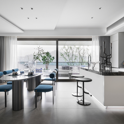 九度设计 现代餐厅厨房