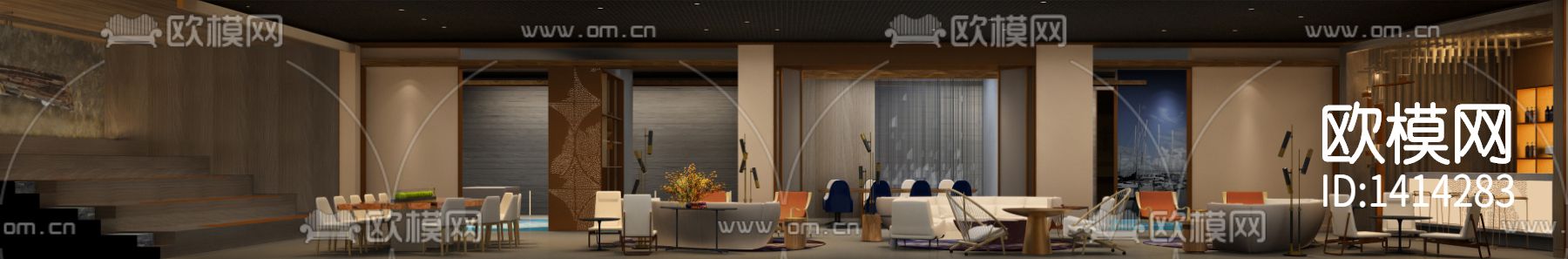 深圳中国杯帆船会所cad施工图下载（渲染图1）