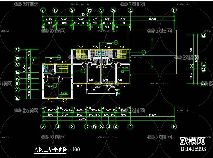 古建商业街cad施工图