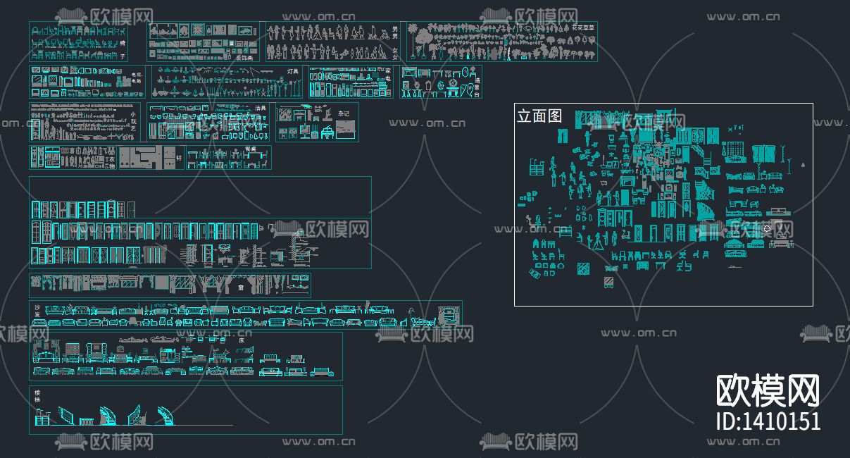 较精细cad图库下载（渲染图1）