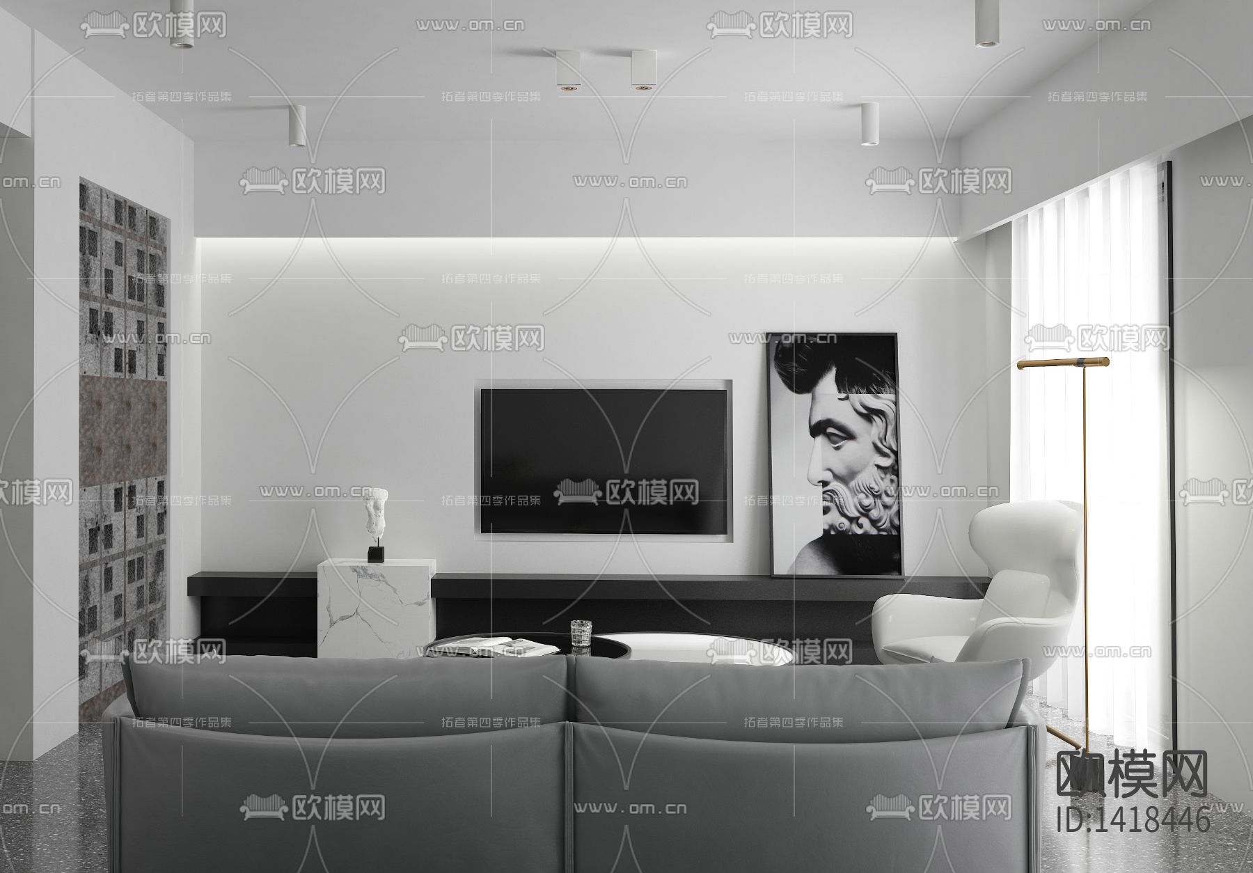 家装cad施工图下载（渲染图9）