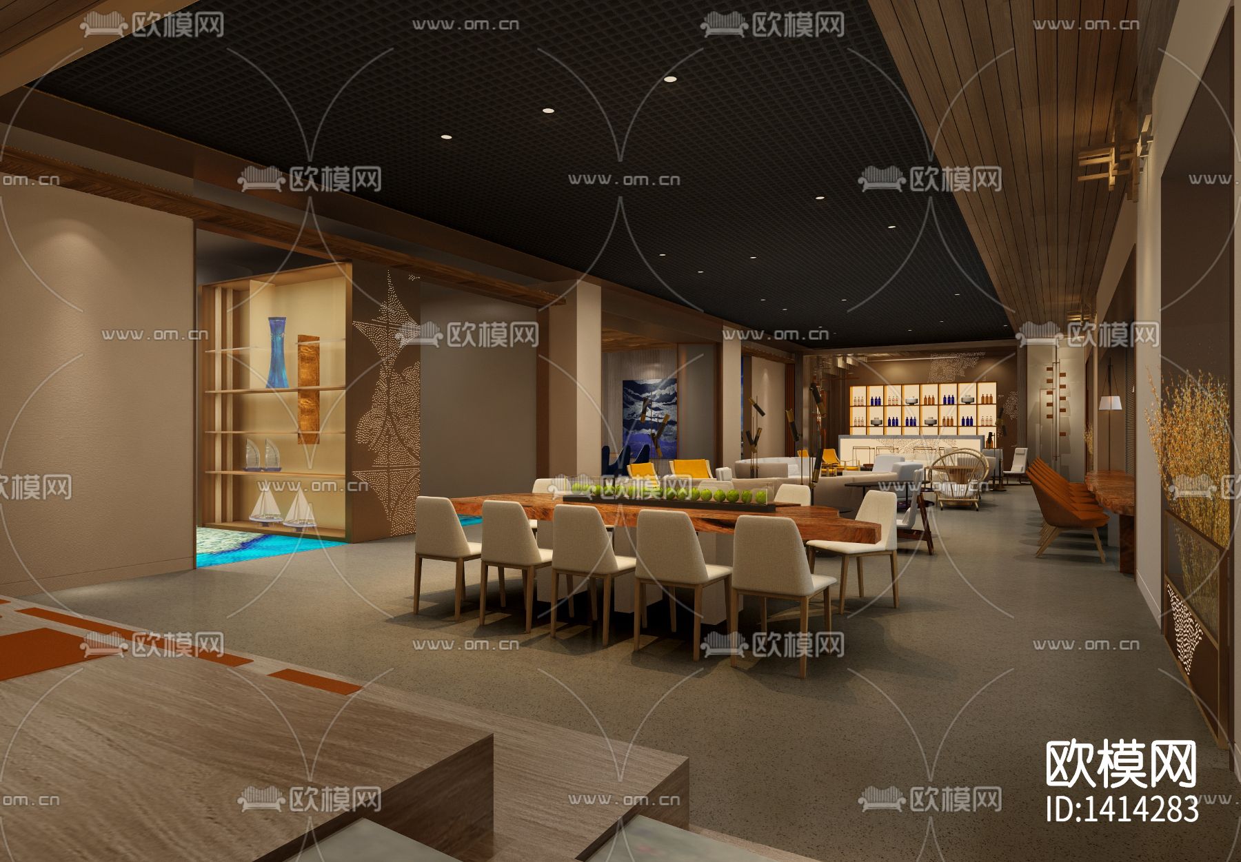 深圳中国杯帆船会所cad施工图下载（渲染图10）