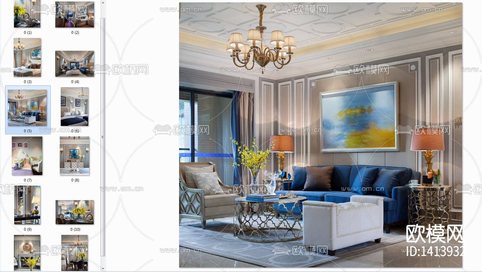 海伦保国际样板房cad施工图下载（渲染图4）