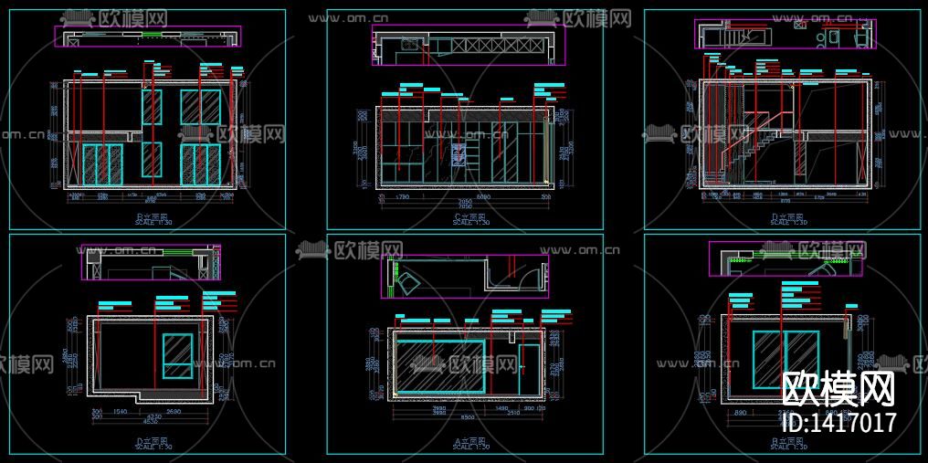 家装cad施工图下载（渲染图3）