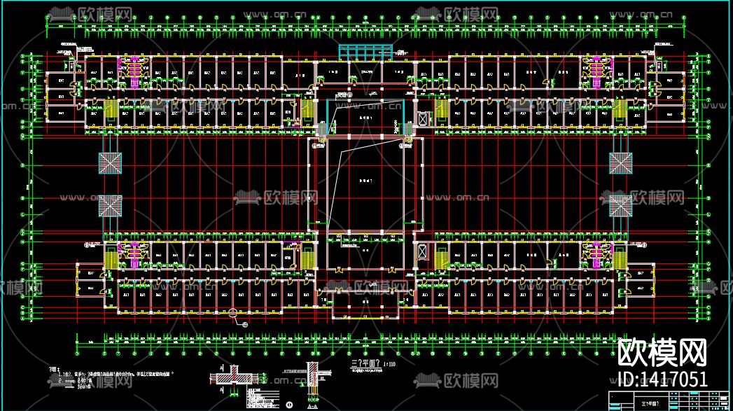 养老院cad施工图