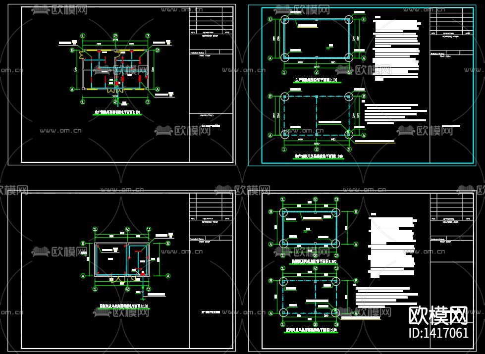 水厂电气cad施工图下载（渲染图7）
