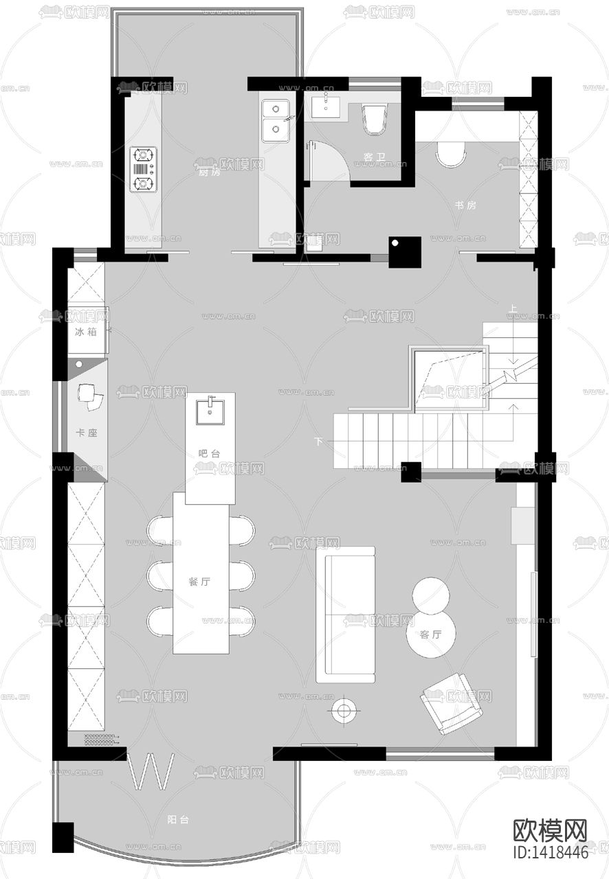 家装cad施工图下载（渲染图5）