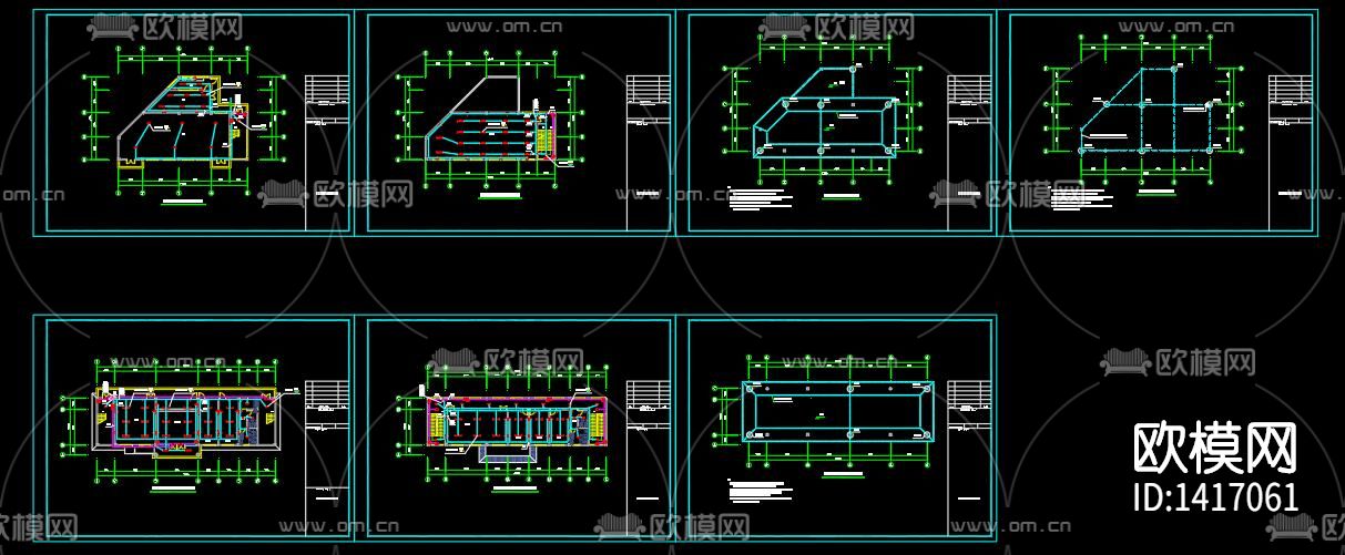 水厂电气cad施工图下载（渲染图4）