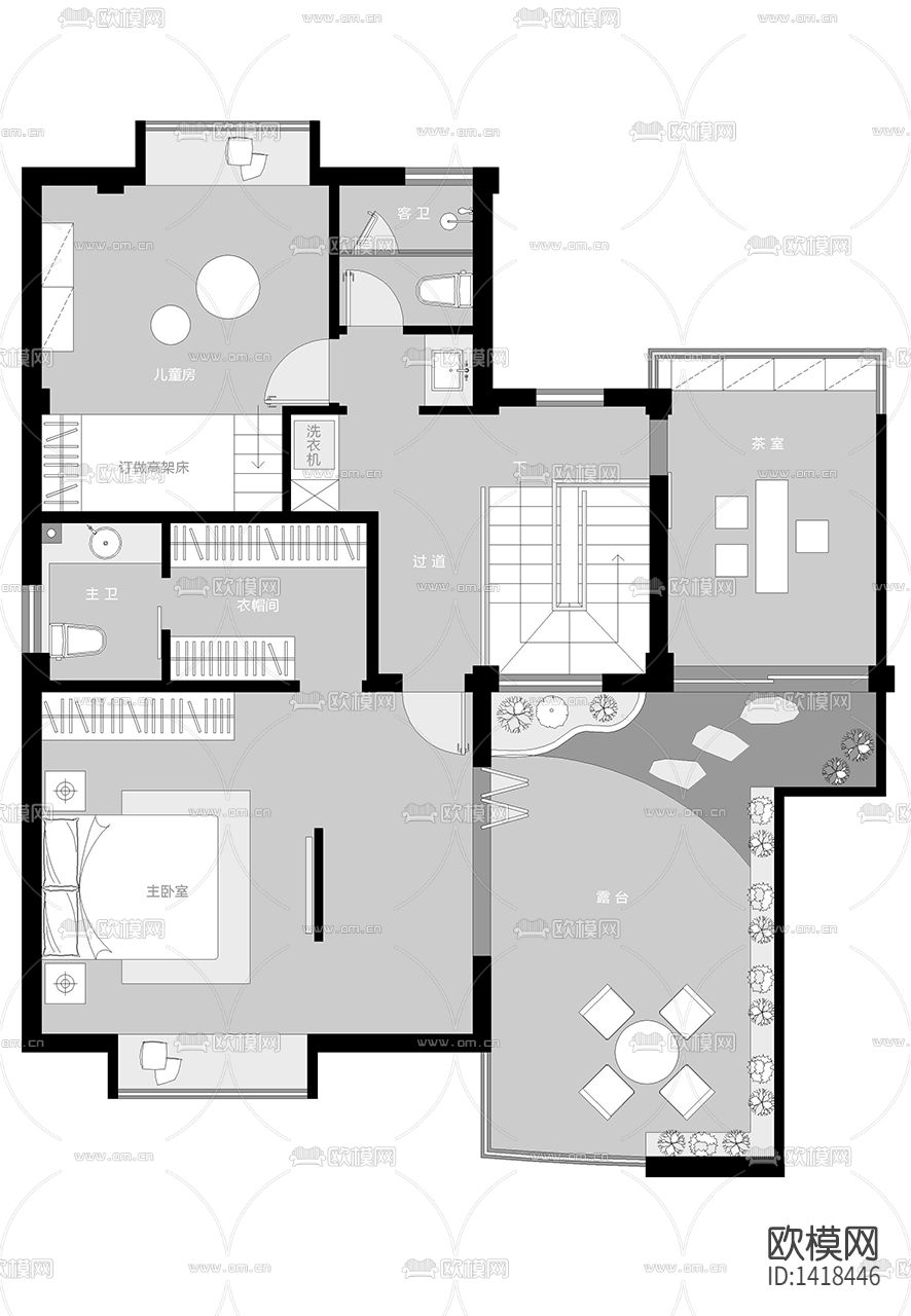 家装cad施工图下载（渲染图1）