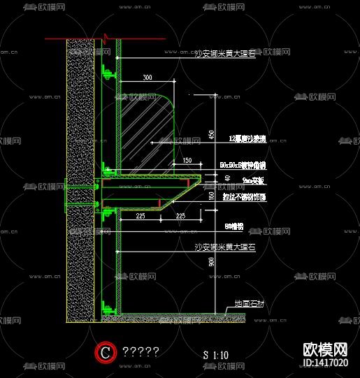 柜体节点cad大样图下载（渲染图10）