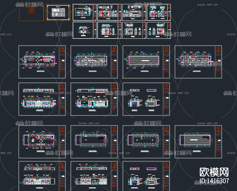 酒柜吧台cad图库下载（渲染图1）