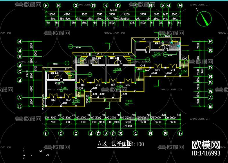 古建商业街cad施工图