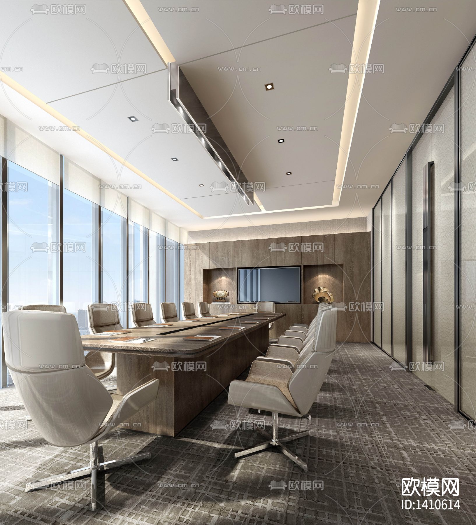 CCD-深圳大涌华润办公室cad施工图下载（渲染图3）