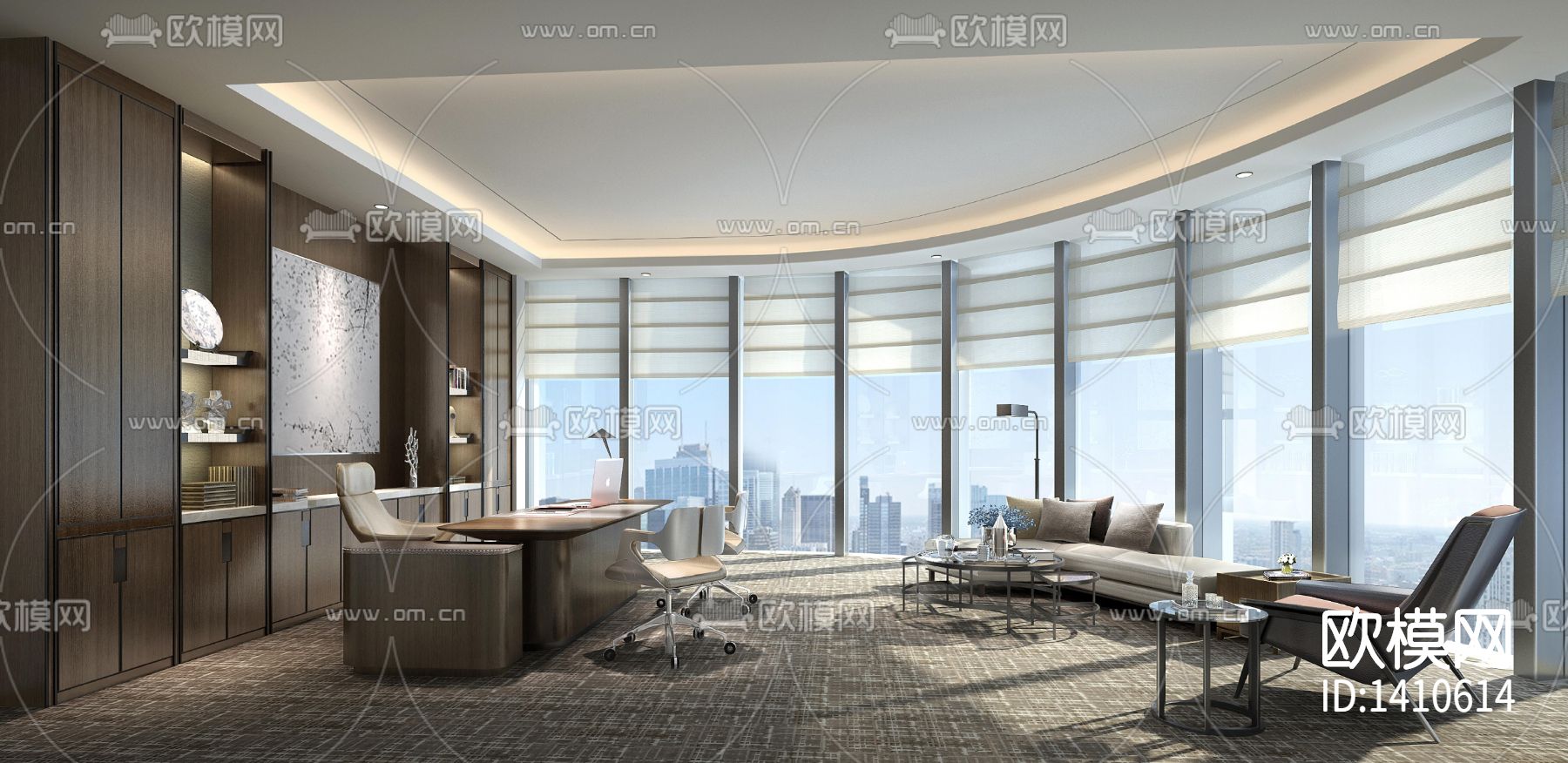 CCD-深圳大涌华润办公室cad施工图下载（渲染图6）