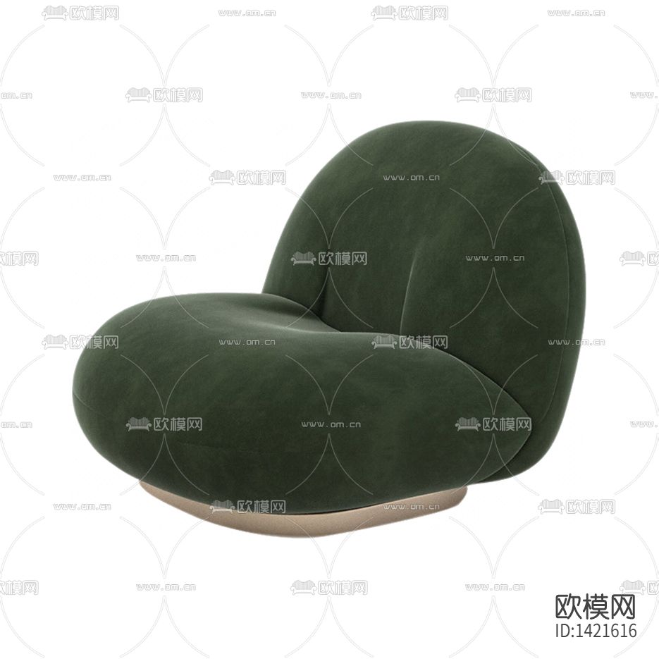 北欧轻奢创意绒布金属单人沙发下载