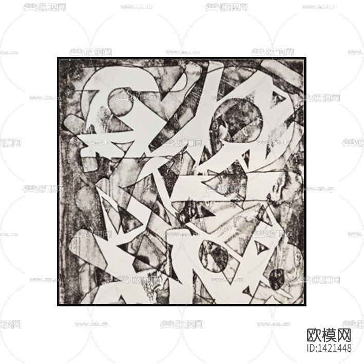 美式简约街头涂鸦装饰画下载