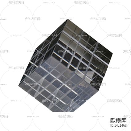 现代简约创意玻璃魔方摆件下载