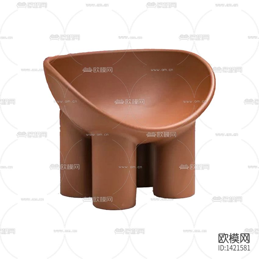 现代极简纯色实木休闲椅下载