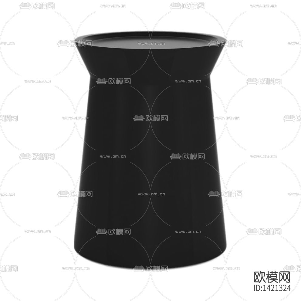 现代极简实木圆形边几下载