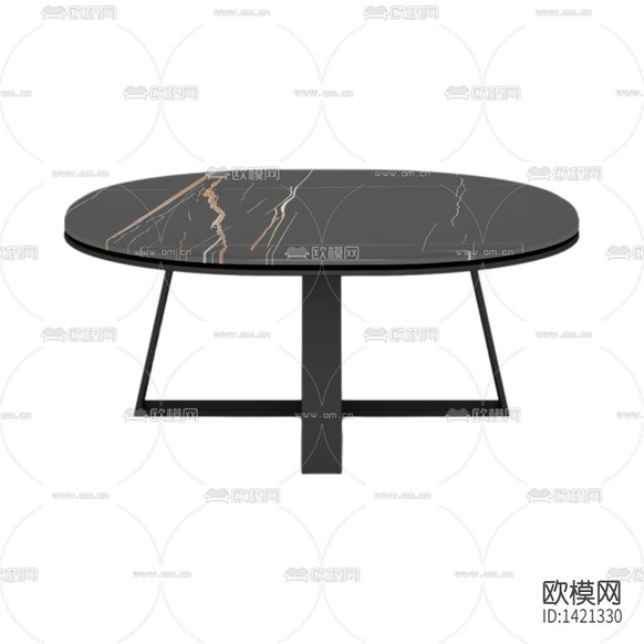 现代轻奢创意黑色大理石不锈钢茶几下载