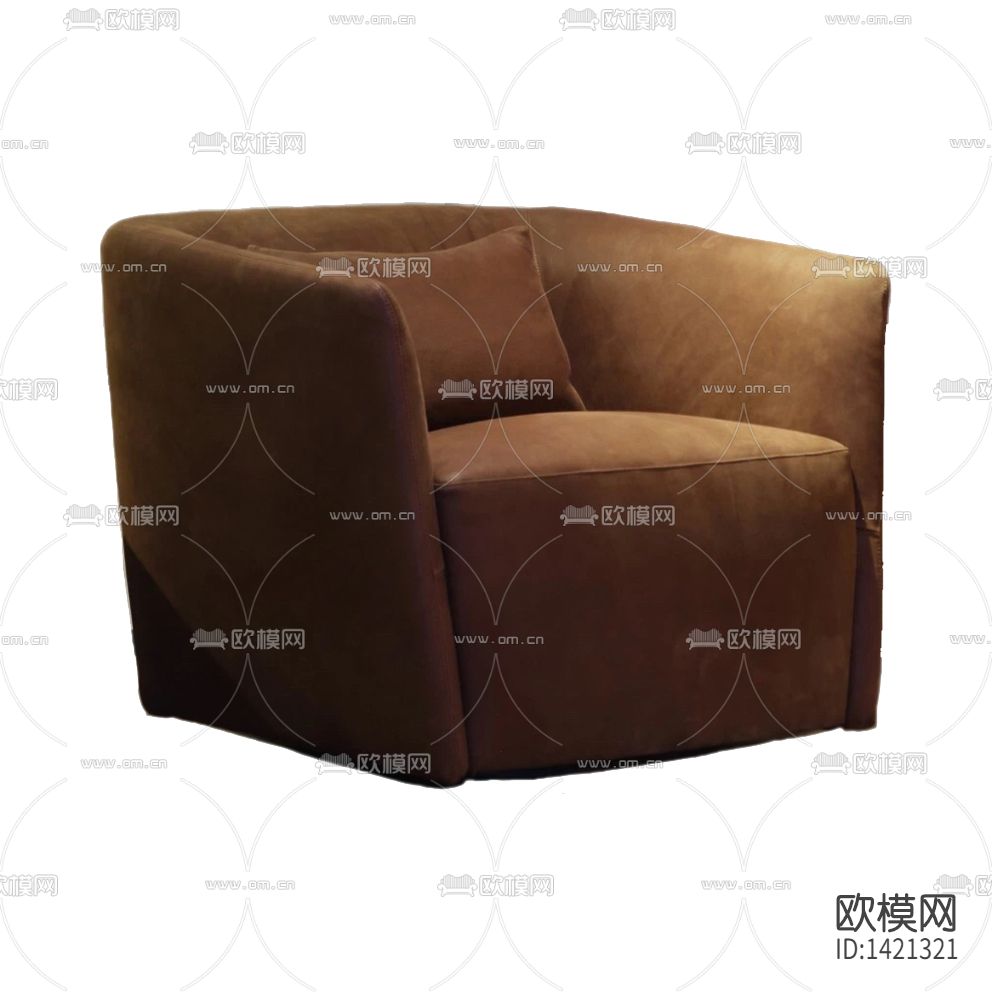 现代简约布艺单人沙发下载