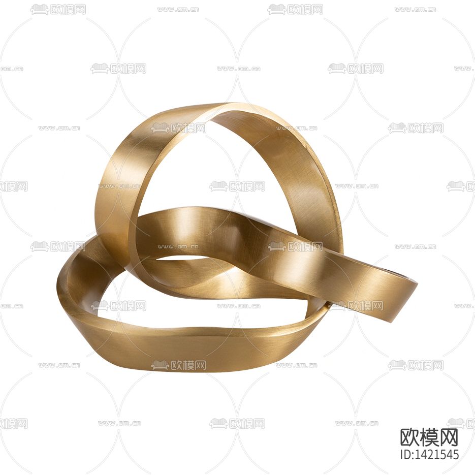 现代轻奢创意异形黄铜摆件下载