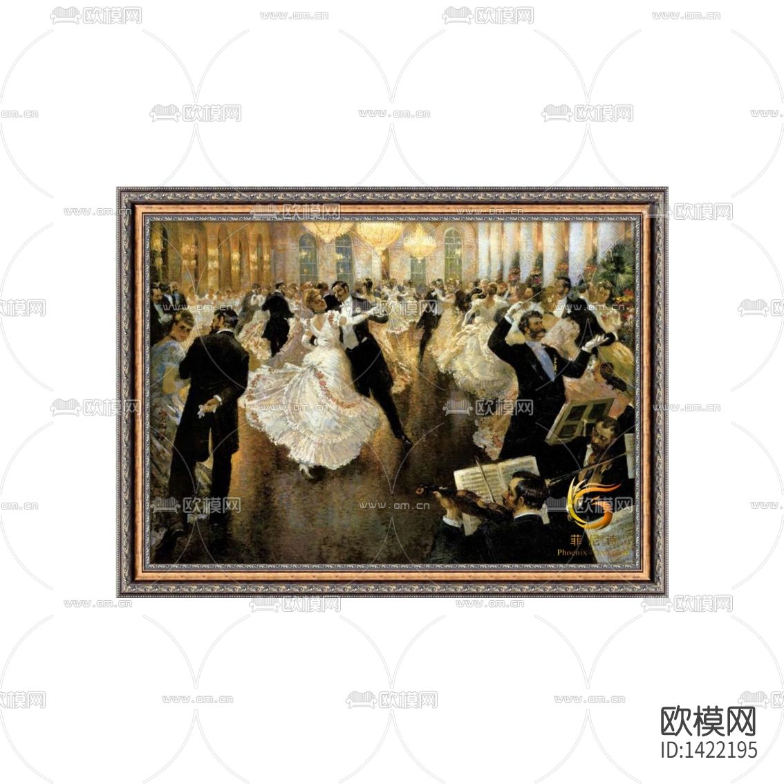 欧式古典舞会油画装饰画-软装图片免费下载-欧模网