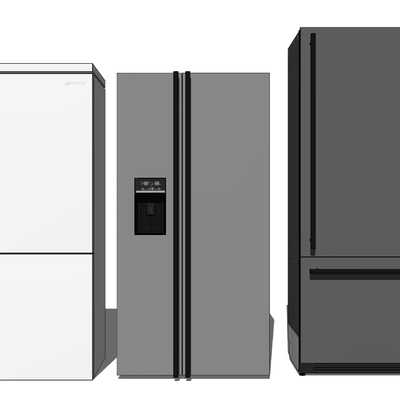 现代冰箱su模型 