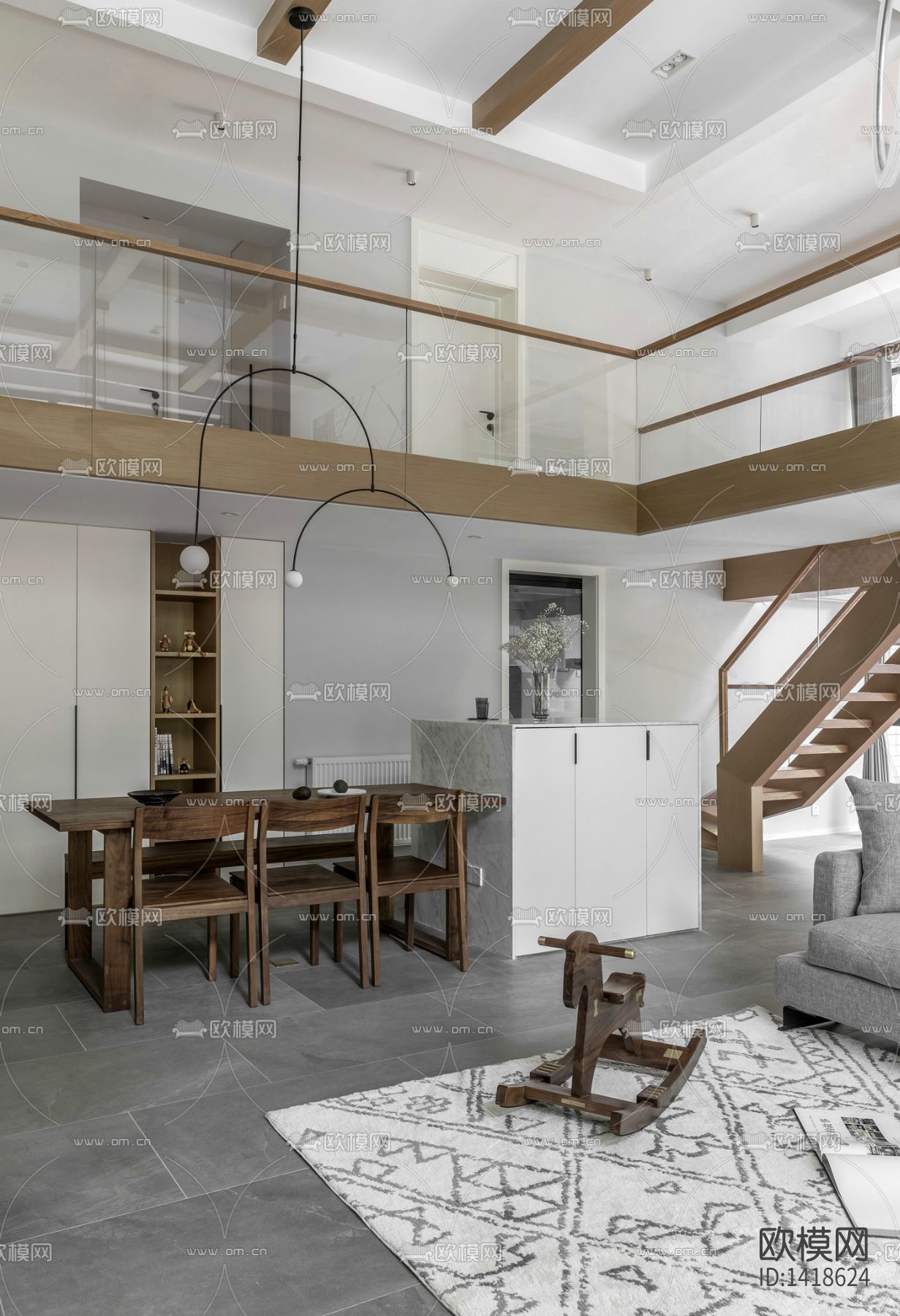 全套家装cad施工图下载（渲染图6）