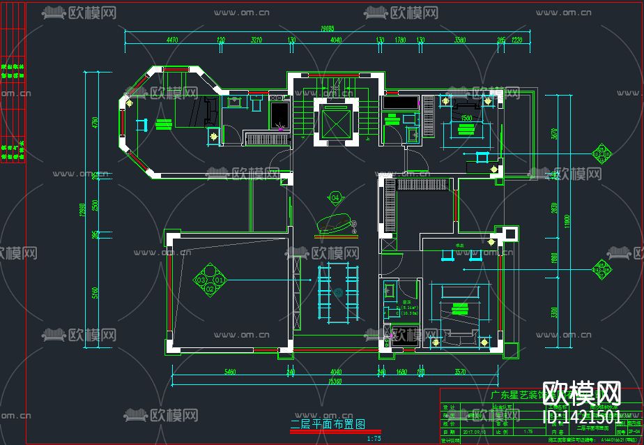 家装设计cad施工图下载（渲染图4）