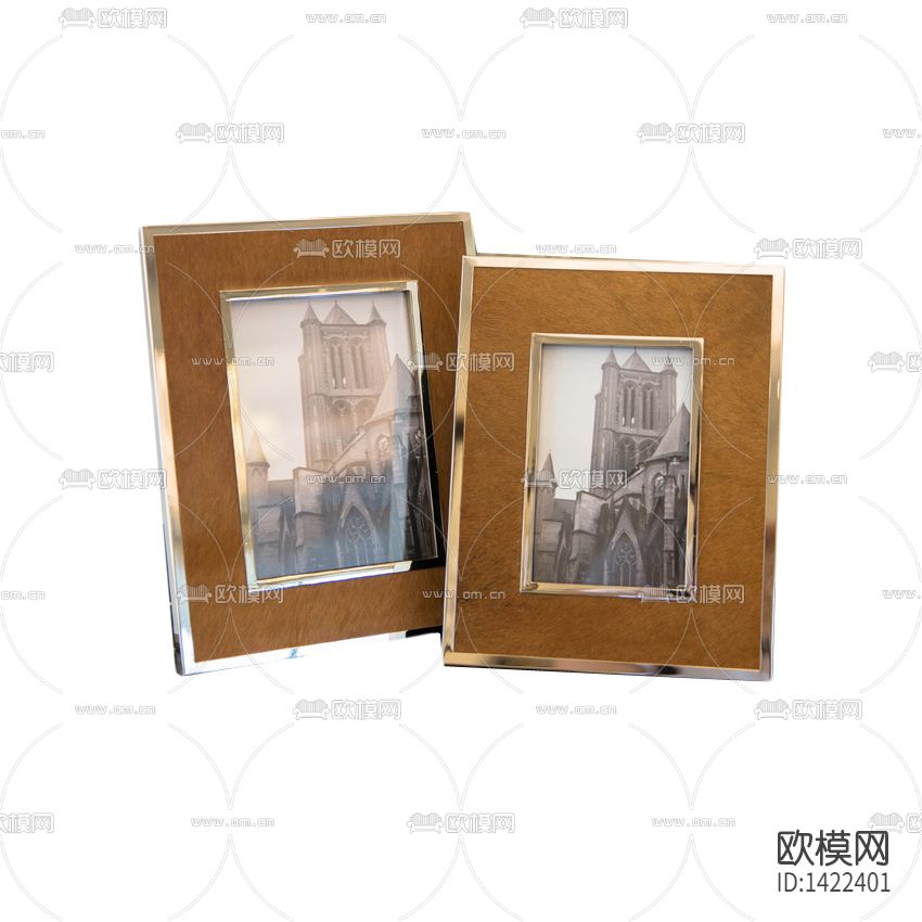 现代轻奢不锈钢实木相框下载