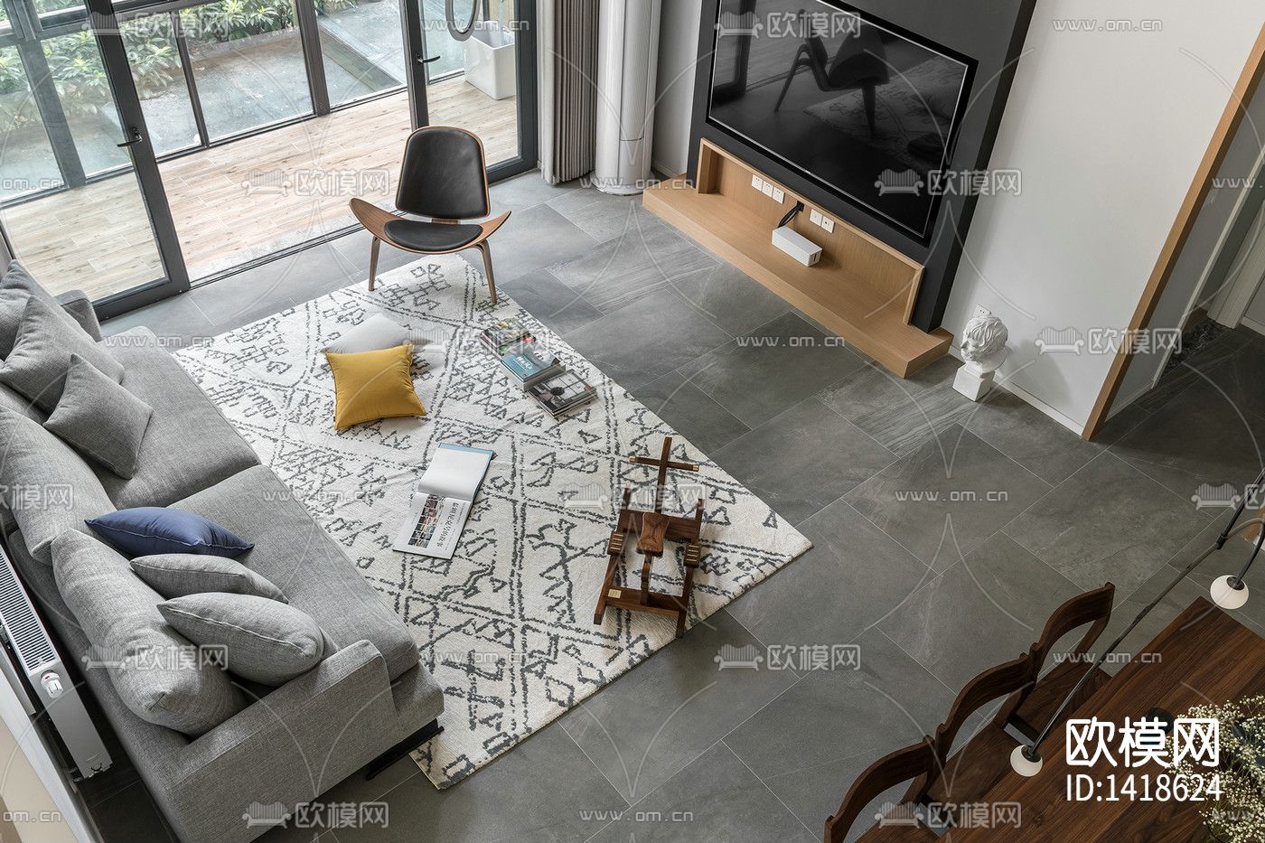 全套家装cad施工图下载（渲染图7）