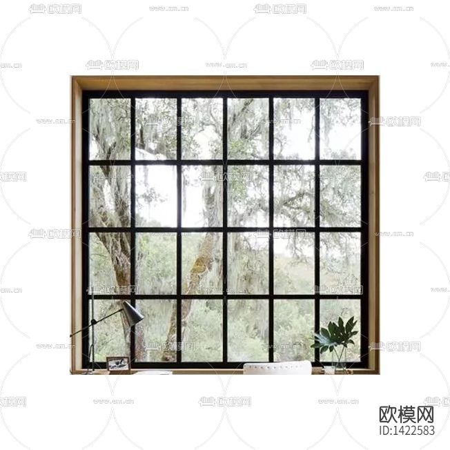北欧简约创意实木铝合金窗