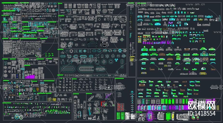 家具cad图库下载