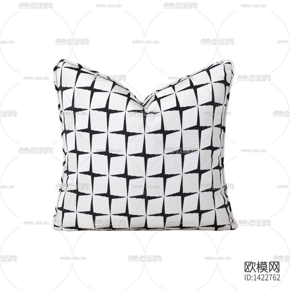 现代简约创意黑白十字纹理布艺抱枕下载