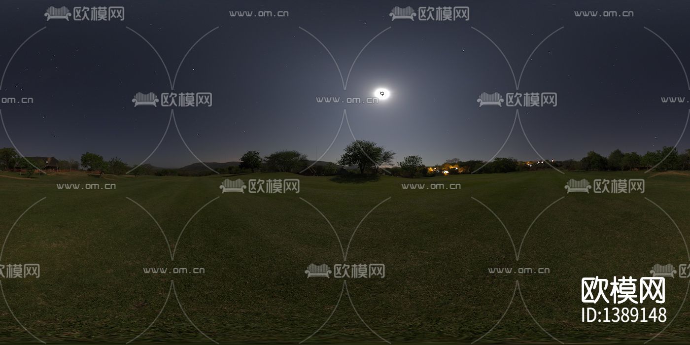 夜晚草地天空天空HDR贴图下载