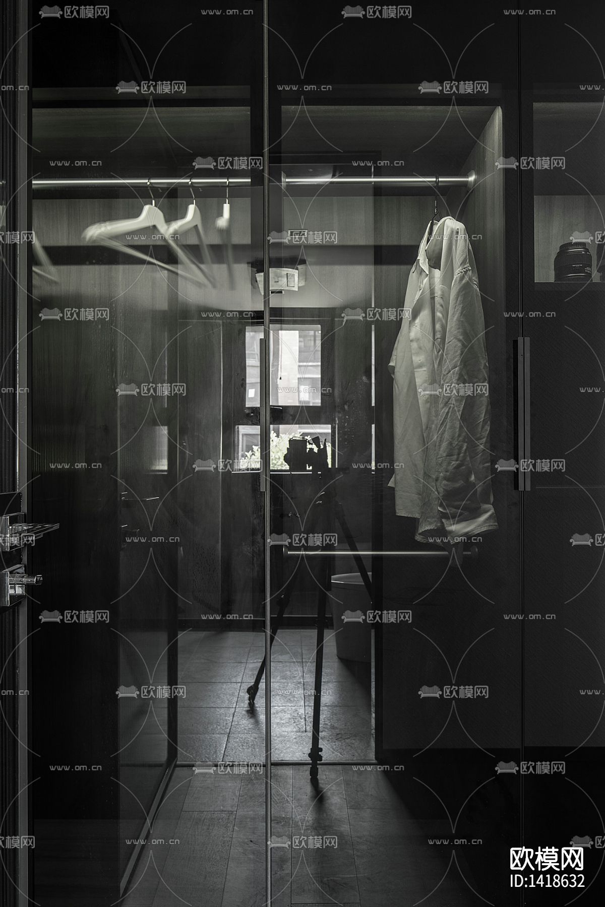 现代轻奢全套家装cad施工图下载（渲染图8）