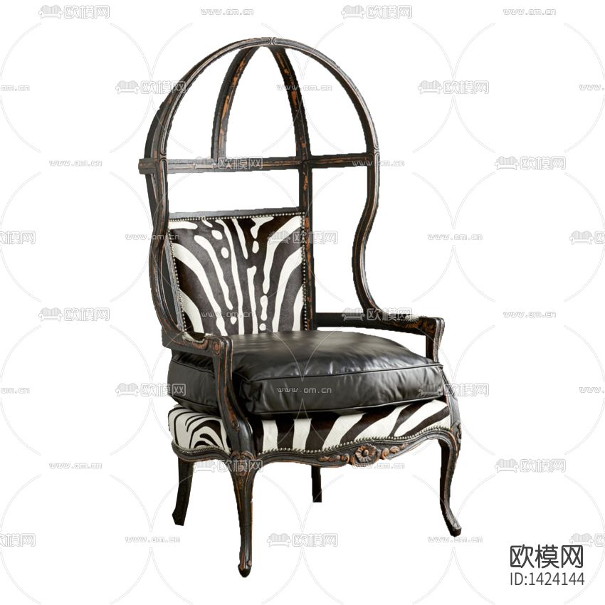 美式复古创意金属布艺高背单人沙发下载