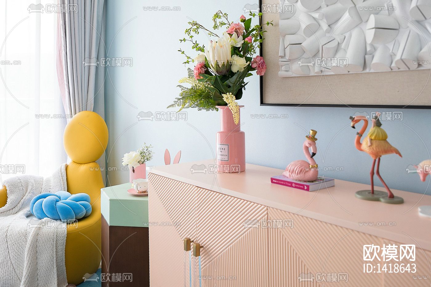 现代别墅全套家装cad施工图下载（渲染图10）