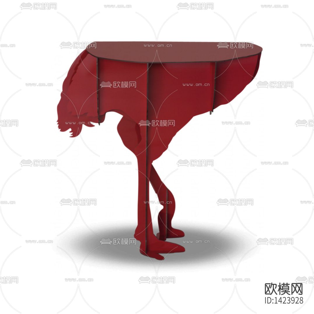 北欧简约创意鸵鸟实木玄关柜