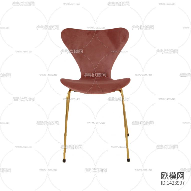 现代轻奢丝绒不锈钢休闲椅下载