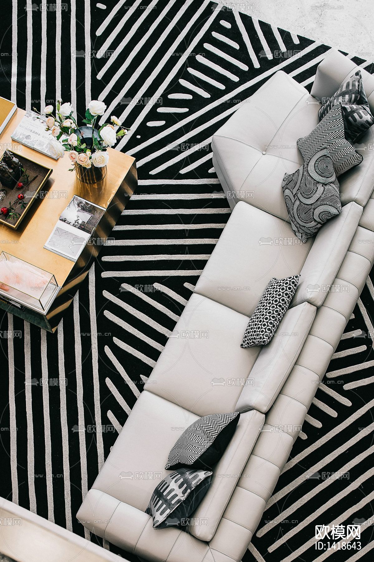 现代别墅全套家装cad施工图下载（渲染图5）