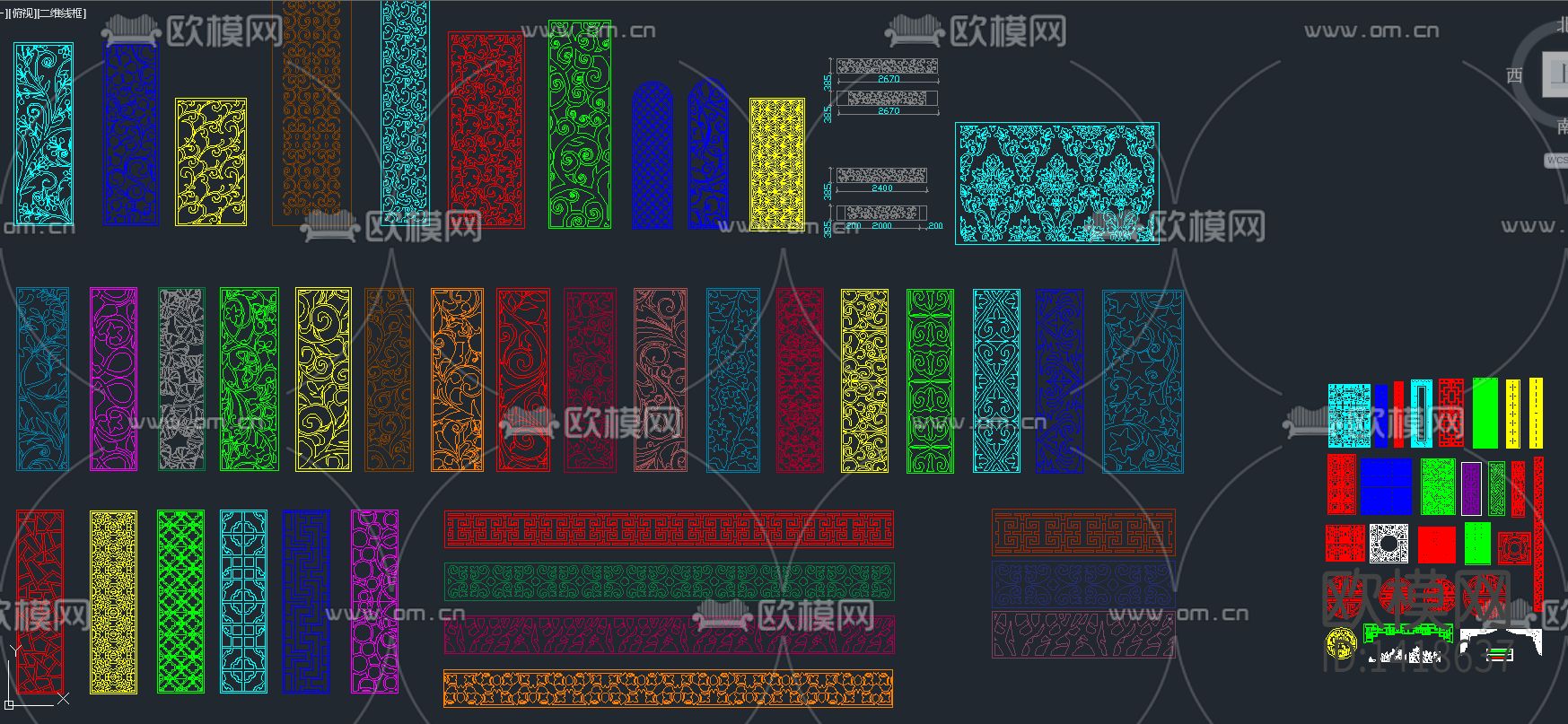 最新雕花合集cad图库下载（渲染图2）