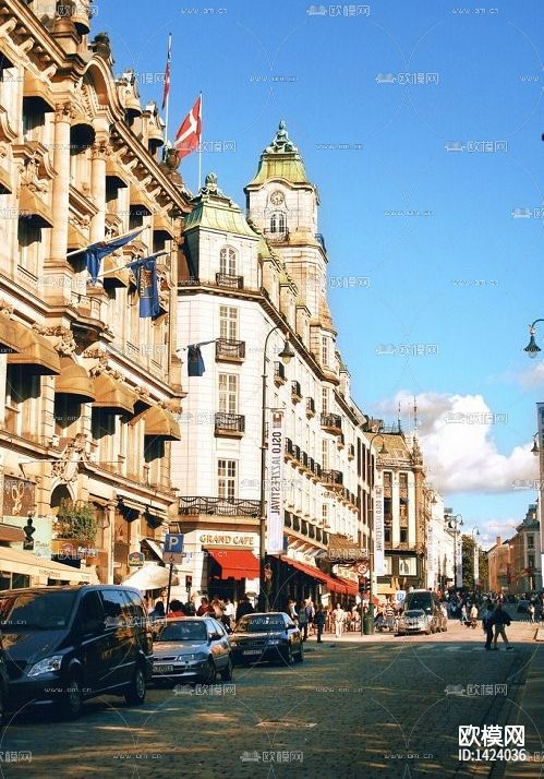 欧式简约街景摄影装饰画下载