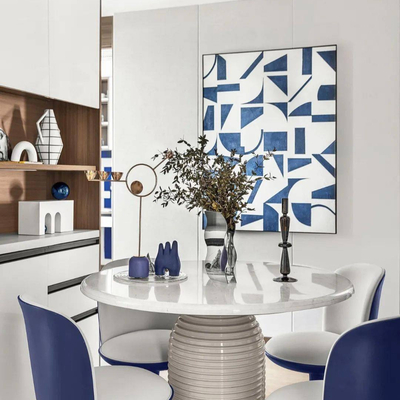 EVD廿象设计 现代圆形餐桌椅