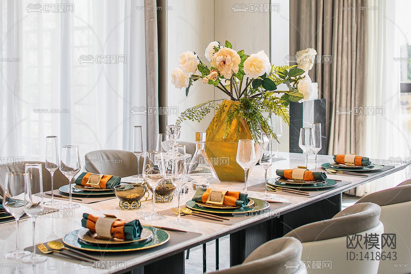 现代别墅全套家装cad施工图下载（渲染图8）