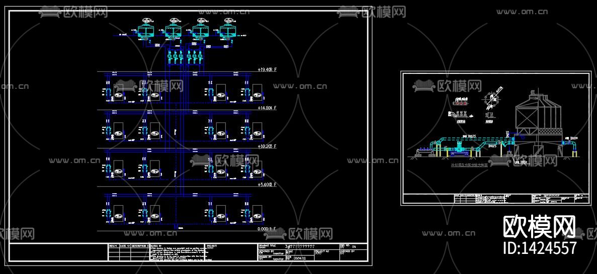 工业园电气设备cad施工图下载（渲染图6）